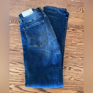American Eagle Next Level Flex Slim Straight Mens 30 x 34 Distressed Blue Jeans